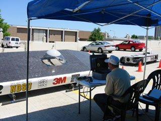 Our car at the array station